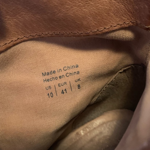 Genuine Leather Aldo Light Tan High Heel Lace Up Boots Ankle Booties Vintage - Picture 5 of 12